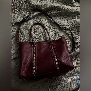 Burgundy tote